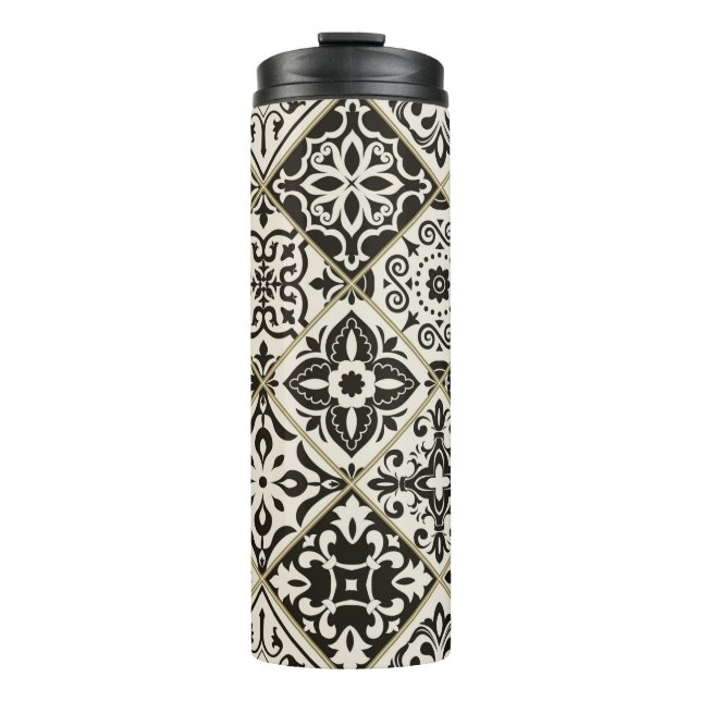 Seamless patchwork tile with Islam, Arabic, Indian Thermal Tumbler (Front)
