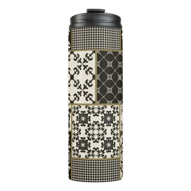 Seamless patchwork tile with Islam, Arabic, Indian Thermal Tumbler (Front)