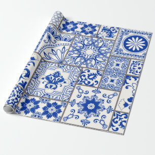 Seamless patchwork tile with Victorian motives. Ma Wrapping Paper