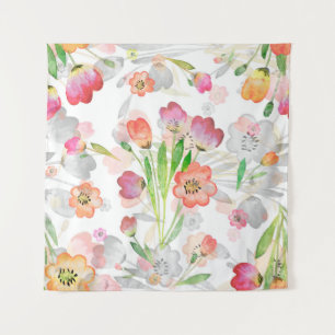 seamless pattern abstracts floral composition tuli tapestry