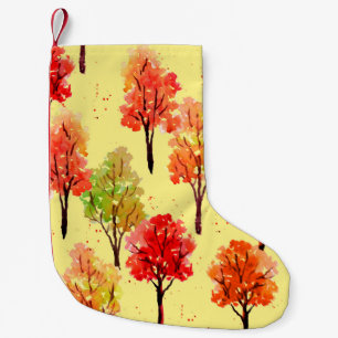 Seamless pattern, autumn. Watercolor Illustrated Small Christmas Stocking