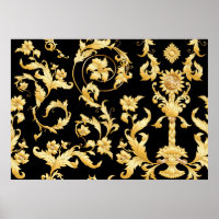 Seamless pattern, background In baroque, rococo, v
