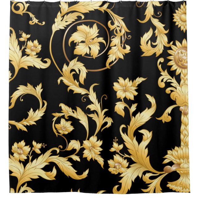 Seamless pattern, background In baroque, rococo, v Shower Curtain (Front)