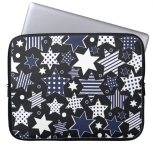 Seamless pattern background with stylised starspat laptop sleeve