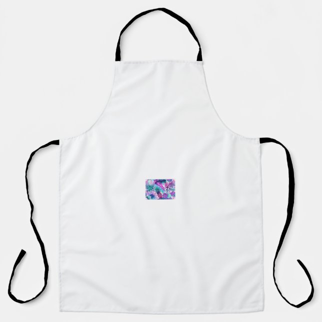 Seamless pattern, background with tropical plants, apron (Front)