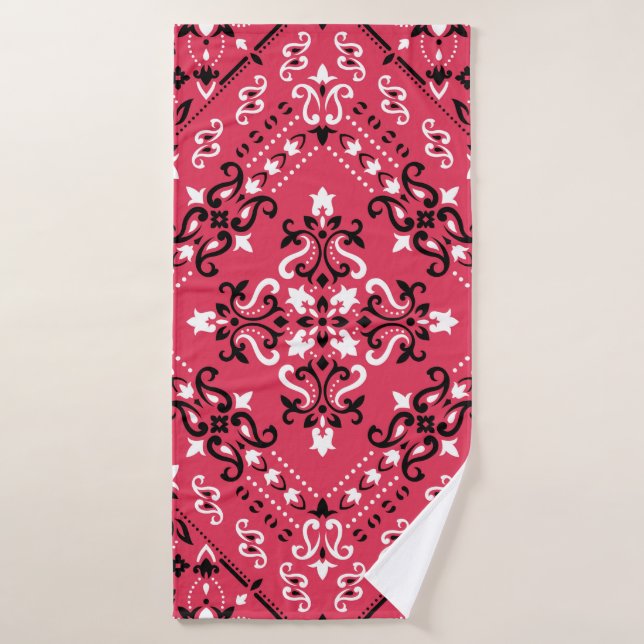Seamless pattern based on ornament paisley Bandann Bath Towel (Bath Towel)
