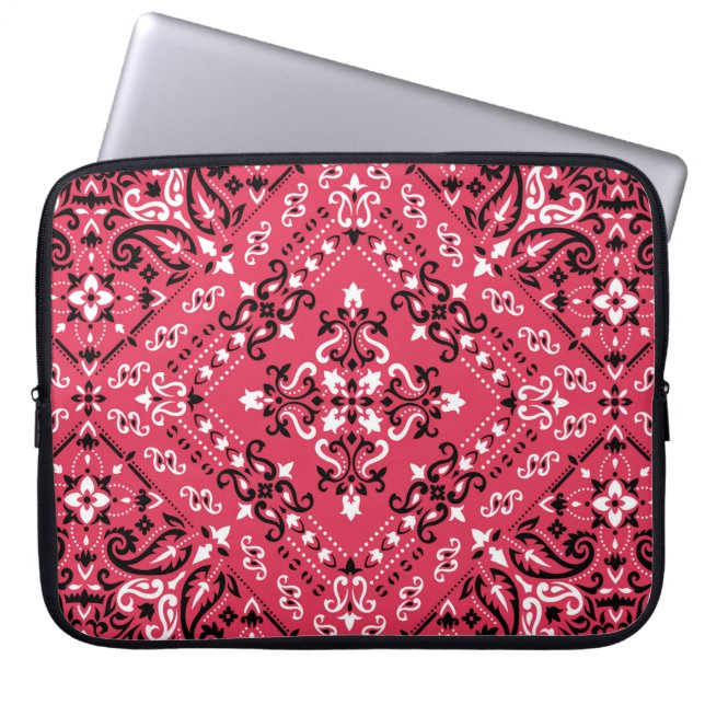 Seamless pattern based on ornament paisley Bandann Laptop Sleeve (Front)