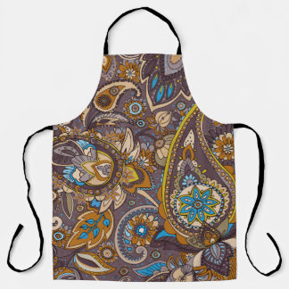 Seamless pattern based on traditional Asian elemen Apron
