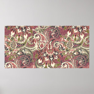 Seamless pattern based on traditional Asian elemen Poster