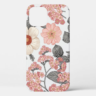 Seamless pattern. Beautiful fabric blooming realis iPhone 12 Case