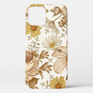 Seamless pattern. Beautiful pink blooming realisti iPhone 12 Case