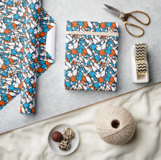 Seamless Pattern Bowling Sports Wrapping Paper