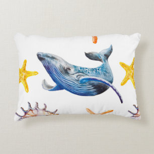 Seamless pattern Caribbean starfish Decorative Cushion