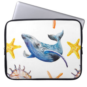 Seamless pattern Caribbean starfish Laptop Sleeve