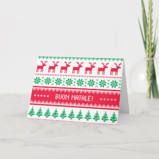Seamless pattern Christmas card in Italian