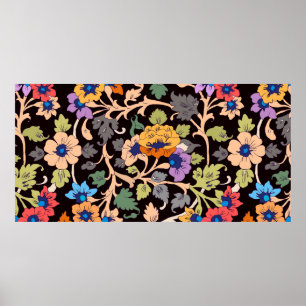 seamless pattern. classic islamic floral ornament. poster