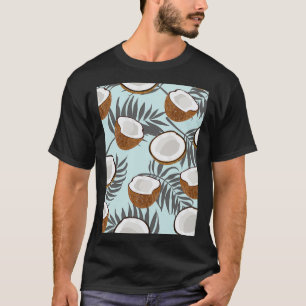 Seamless pattern coconut palm leaves T-Shirt