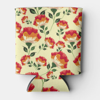 Seamless pattern, colourful flower decoration. can cooler