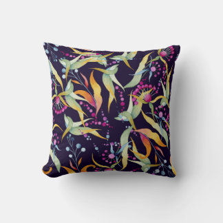 seamless pattern consisting of various plants, flo cushion