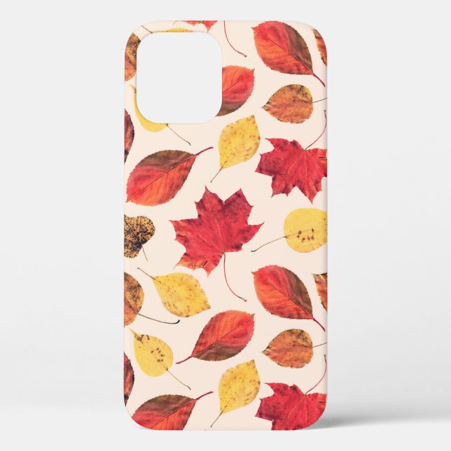 Seamless pattern created from real isolated leaves Case-Mate iPhone case (Back)