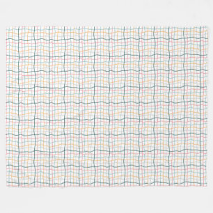 Seamless Pattern Crossing Doodle Lines Fleece Blanket