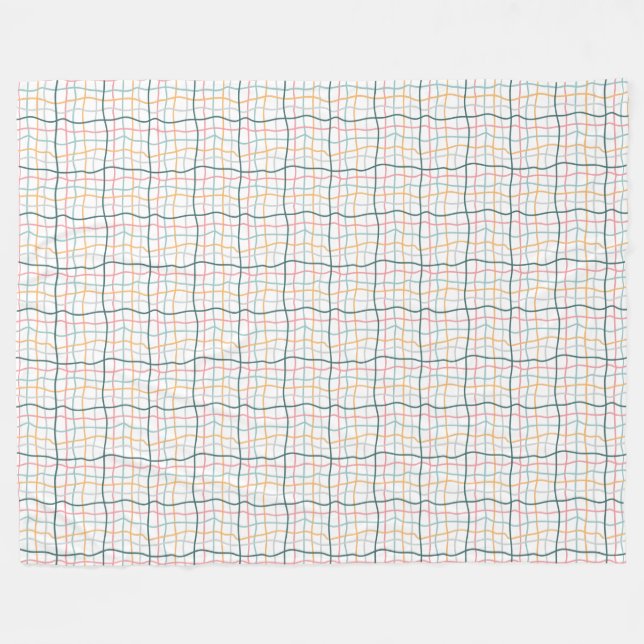 Seamless Pattern Crossing Doodle Lines Fleece Blanket (Front (Horizontal))