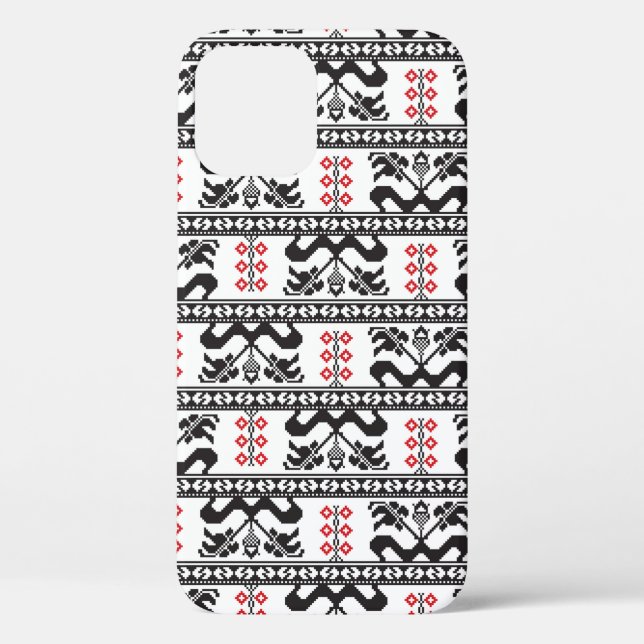 Seamless pattern design inspired by Romanian tradi Case-Mate iPhone Case (Back)