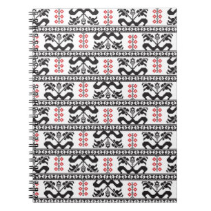 Seamless pattern design inspired by Romanian tradi Notebook