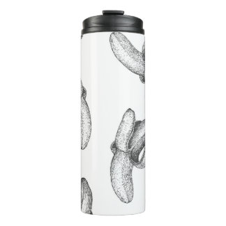 Seamless pattern design or background with banana. thermal tumbler