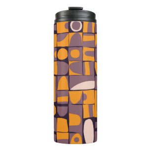 Seamless pattern design with sloppy geometric shap thermal tumbler