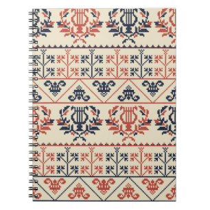 Seamless pattern design with traditional Palestini Notebook