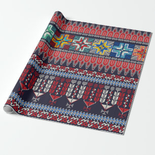 Seamless pattern design with traditional Palestini Wrapping Paper