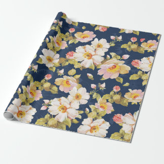 seamless pattern displaying bold flowers. Elegance Wrapping Paper