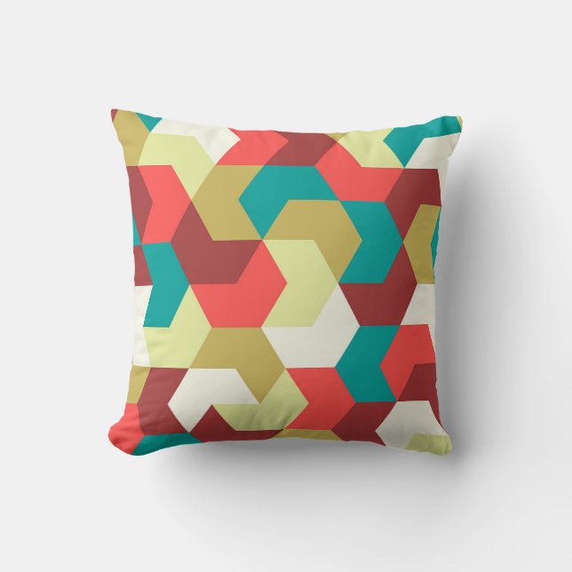 Seamless pattern. Endless background of geometric  Cushion (Front)