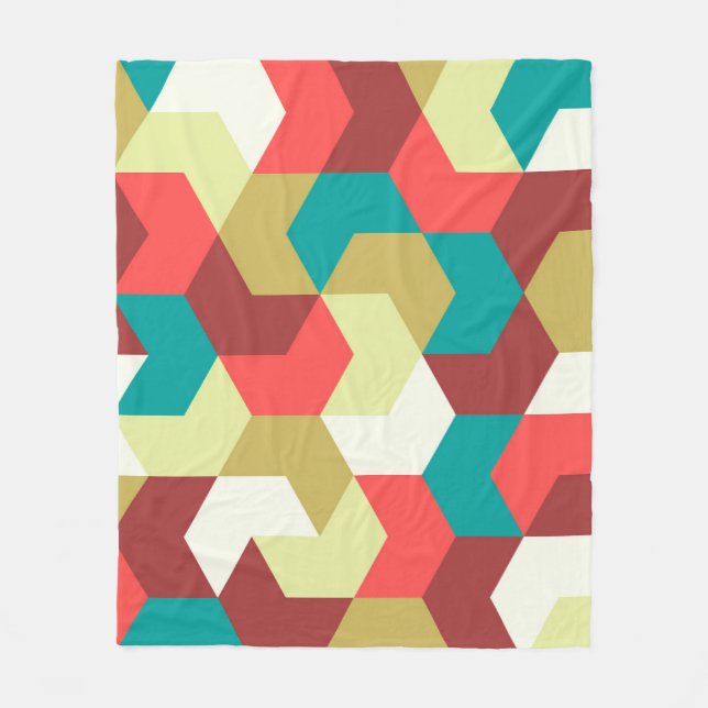 Seamless pattern. Endless background of geometric  Fleece Blanket (Front)