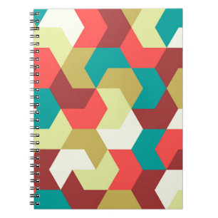 Seamless pattern. Endless background of geometric  Notebook