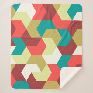 Seamless pattern. Endless background of geometric Sherpa Blanket