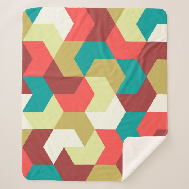 Seamless pattern. Endless background of geometric  Sherpa Blanket (Front)