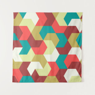 Seamless pattern. Endless background of geometric  Tapestry