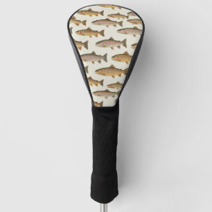 Seamless Pattern Fishing Lover  – Trout Fishing    Golf Head Cover