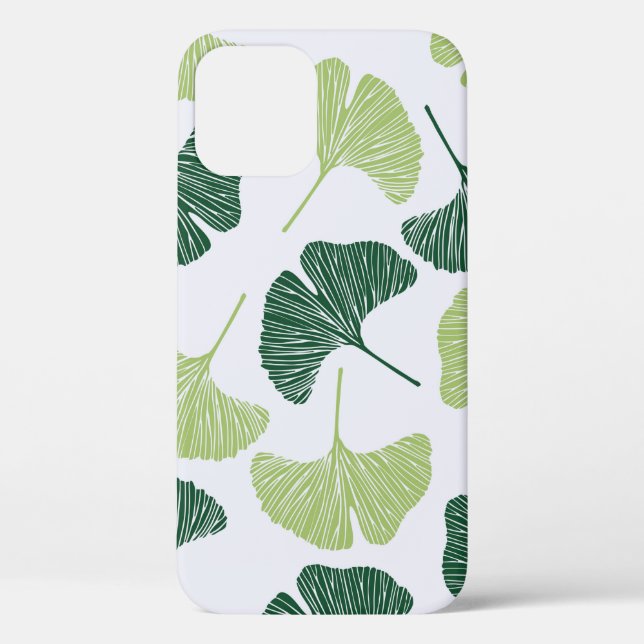 Seamless pattern Green ginkgo biloba  Case-Mate iPhone Case (Back)