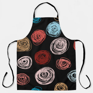 Seamless pattern hand drawn abstract dots. Backgro Apron