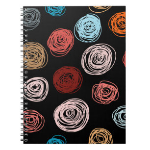 Seamless pattern hand drawn abstract dots. Backgro Notebook