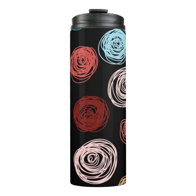 Seamless pattern hand drawn abstract dots. Backgro Thermal Tumbler (Front)