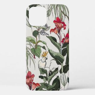 Seamless Pattern Hand Drawn Botanical Illustration iPhone 12 Case