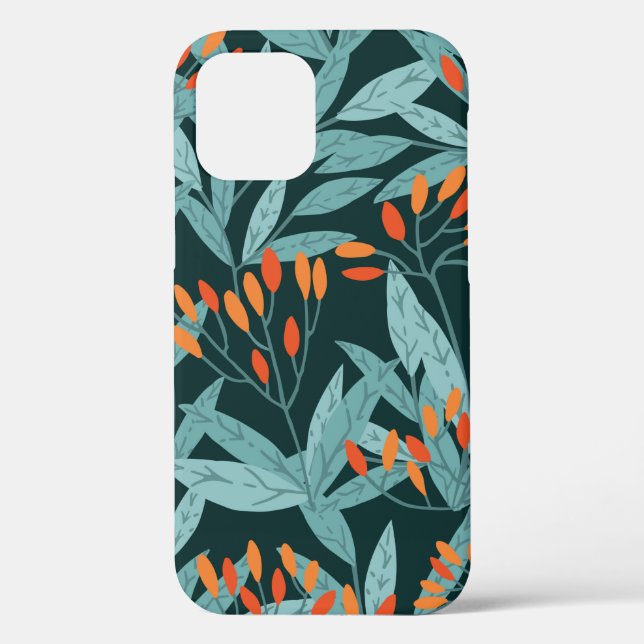 Seamless pattern hand drawn tree branches with lea Case-Mate iPhone case (Back)