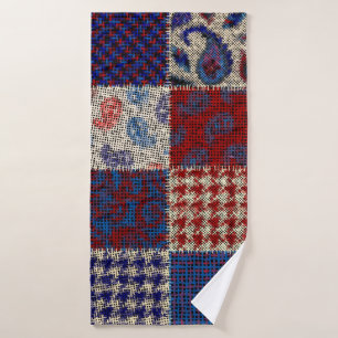 Seamless pattern. Imitation of a patchwork pattern Bath Towel