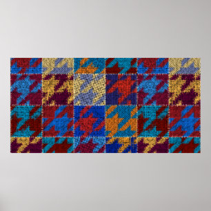 Seamless pattern. Imitation of a patchwork pattern Poster