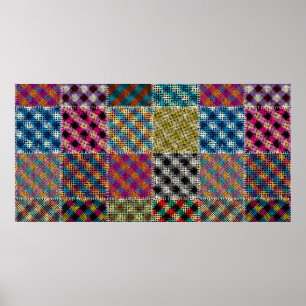 Seamless pattern. Imitation of a patchwork pattern Poster