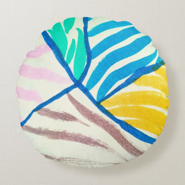Seamless pattern. Imitation of a patchwork pattern Round Cushion (Front)